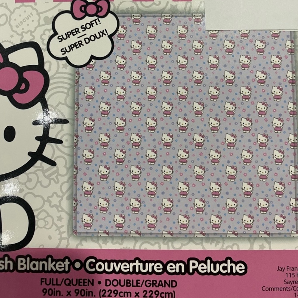Hello Kitty SPRING DAISY Throw Blanket Full Queen 90 x 90 Viral TikTok - Picture 2 of 3
